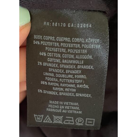 Anthropologie Maeve Midi Stretch Knee Length Pencil Skirt Blue Black Size Small - Picture 8 of 8